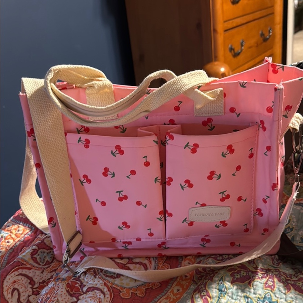 Pink Cherry Tote Bag